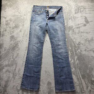 7 For All Mankind Jeans Womens 27 Light Wash Boy Cut Made in USA U144055U-055U